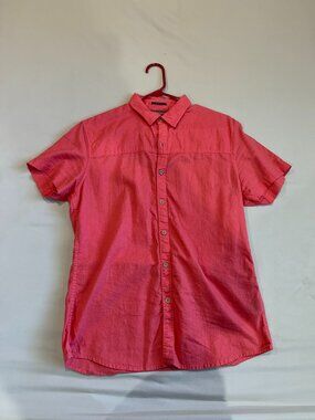 Short-Sleeve Button-Up - Pink/Red